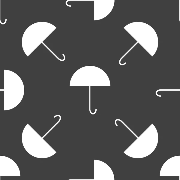 Icona web ombrello. design piatto. Modello grigio senza cuciture . — Vettoriale Stock