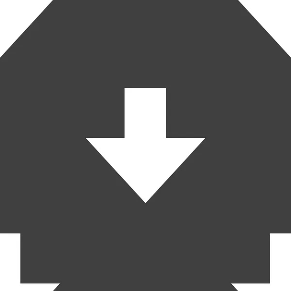 ลงไอคอนเว็บของ Arrow การออกแบบแบน รูปแบบสีเทาไร้รอยต่อ . — ภาพเวกเตอร์สต็อก