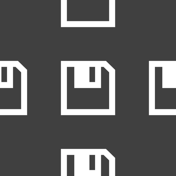 Floppy disk web icon. flat design. Seamless pattern. — Stock Vector