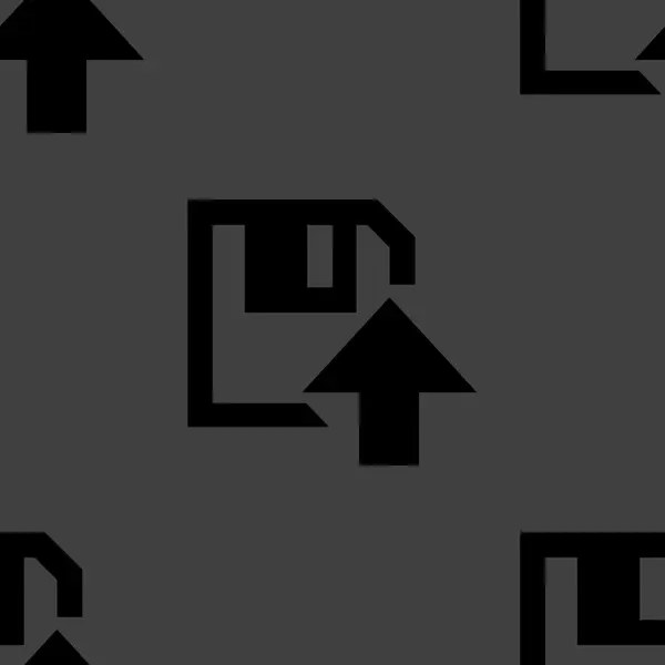 Diskette Web-Icon hochladen. flache Bauweise. nahtloses Muster. — Stockvektor