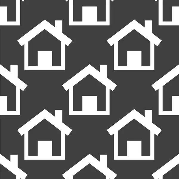 House web icon. flat design. Seamless pattern. — Stock Vector