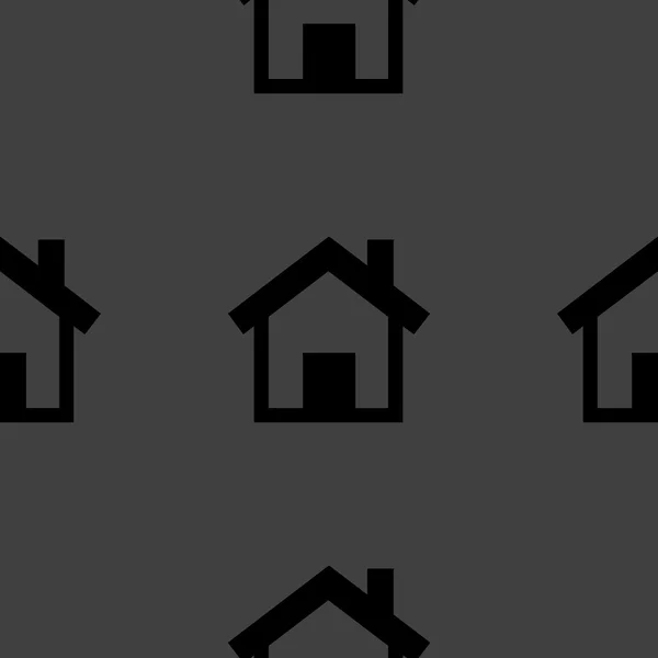 Icono web de la casa. diseño plano. Patrón sin costura . — Archivo Imágenes Vectoriales