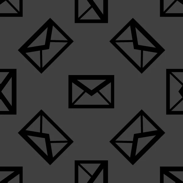 Mail envelope web icon. flat design. Seamless pattern. — Stock Vector