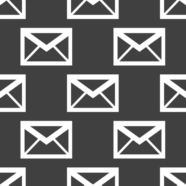 Mail kuvertet spindelväv ikonen. platt design. Seamless mönster. — Stock vektor