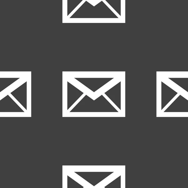 Sobre de correo icono web. diseño plano. Patrón sin costura . — Archivo Imágenes Vectoriales