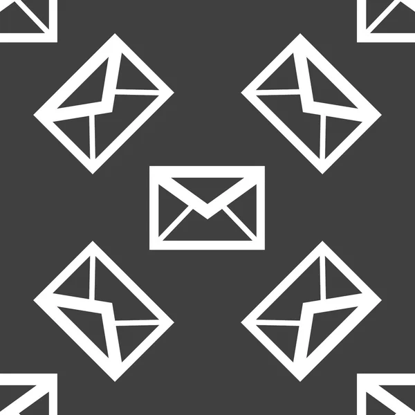 Mail envelope web icon. flat design. Seamless pattern. — Stock Vector