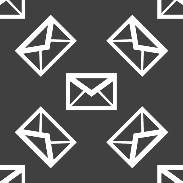 Sobre de correo icono web. diseño plano. Patrón sin costura . — Archivo Imágenes Vectoriales