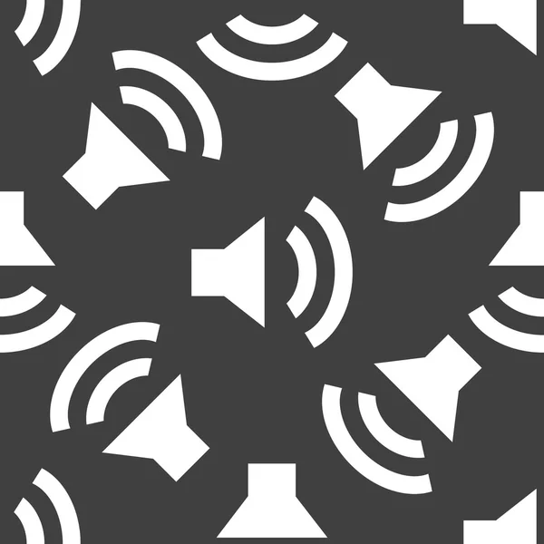 Speaker web icon. flat design. Seamless pattern. — Stock Vector
