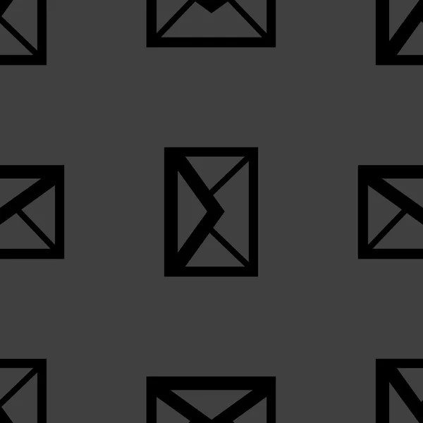 Sobre de correo icono web. diseño plano. Patrón sin costura . — Archivo Imágenes Vectoriales