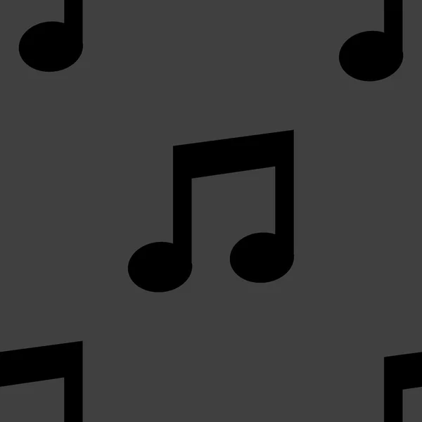 Music note web icon. flache Bauweise. nahtloses Muster. — Stockvektor