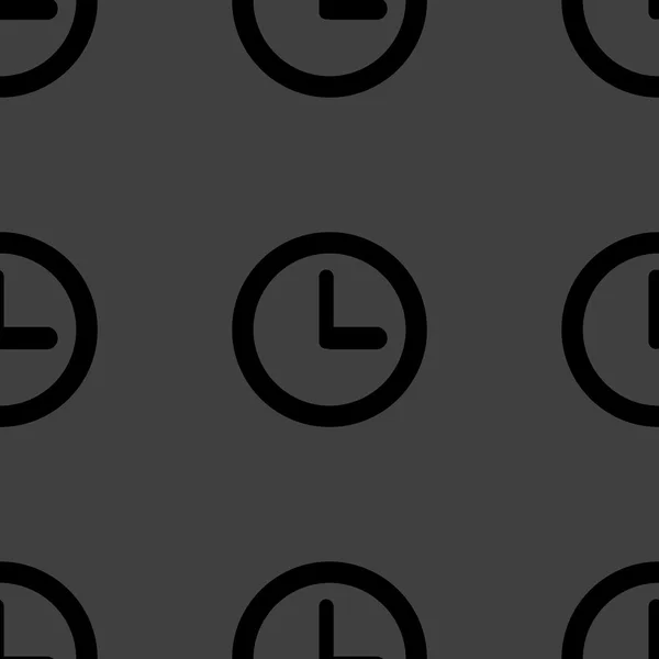 Horloge web pictogram. platte ontwerp. naadloze patroon. — Stockvector