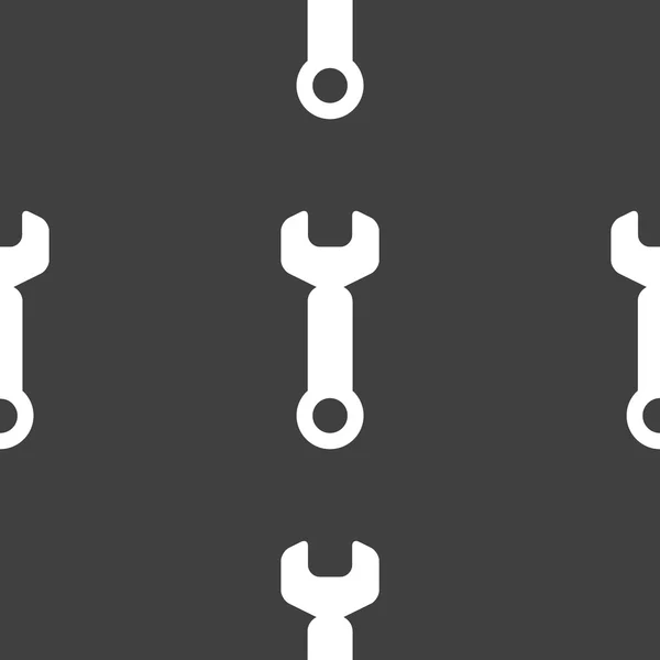 Klíč. nástroj pro práci webových ikon. plochý design. bezešvé vzor. — Stockový vektor