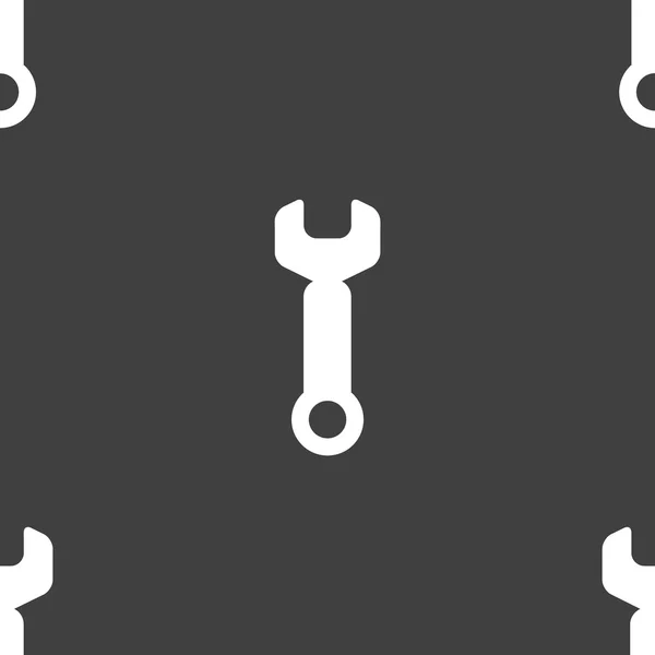 Klíč. nástroj pro práci webových ikon. plochý design. bezešvé vzor. — Stockový vektor