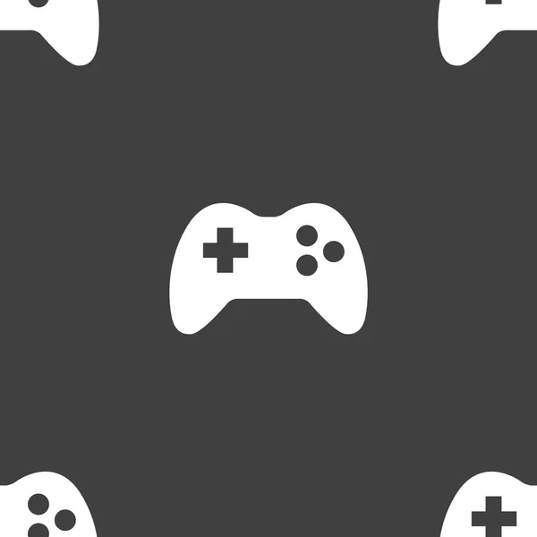 Gaming Joystick web图标。平面设计。无缝图案. — 图库矢量图片