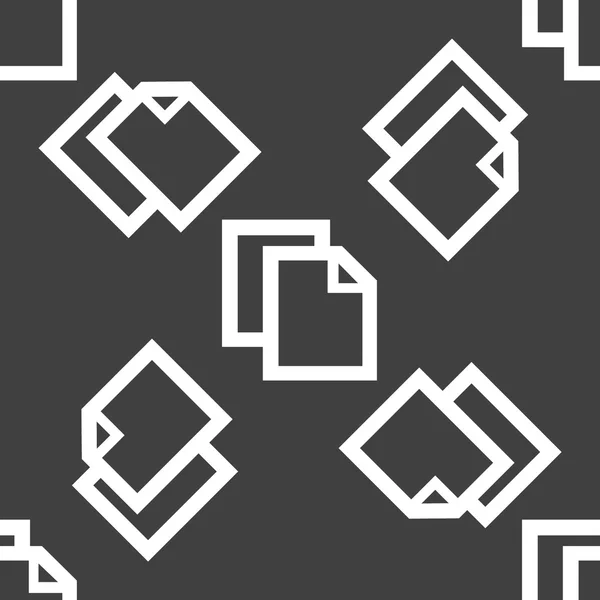 Blank paper web icon. flat design. Seamless pattern. — Stock Vector