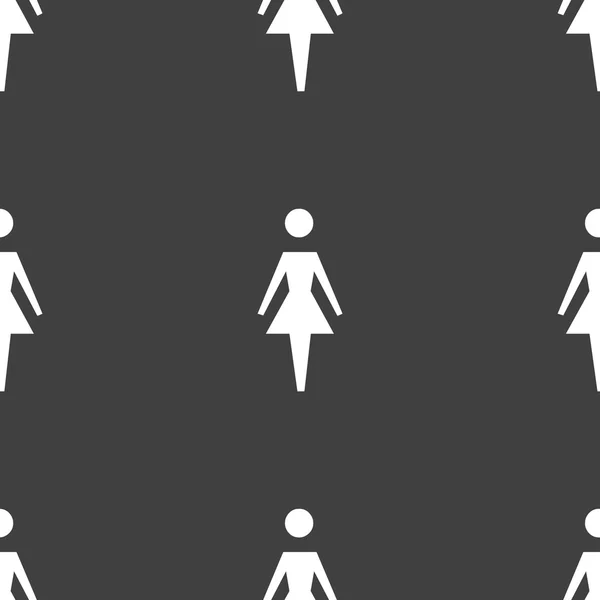 Vrouw toilet web pictogram. platte ontwerp. naadloze patroon. — Stockvector