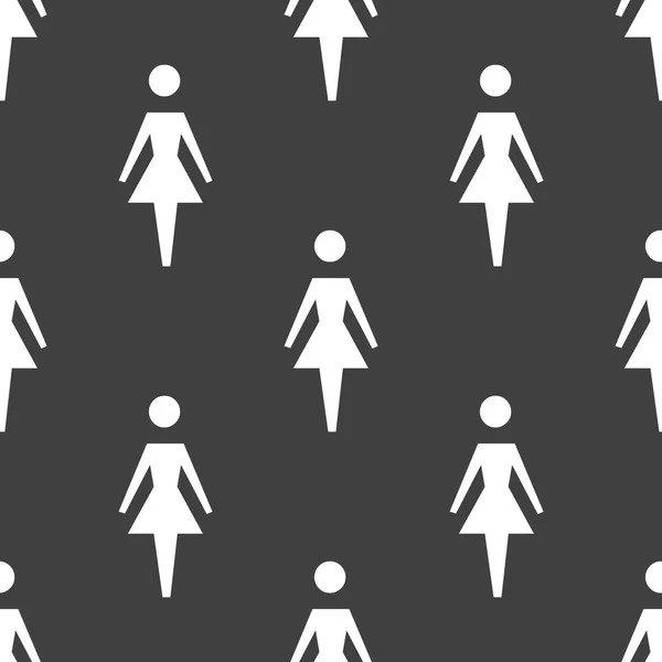 Mujer baño icono web. diseño plano. Patrón sin costura . — Archivo Imágenes Vectoriales