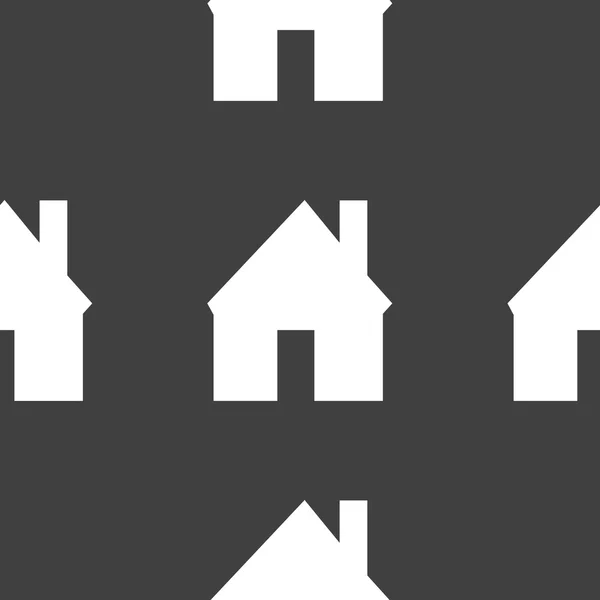 Home Web-Symbol. flache Bauweise. nahtloses Muster. — Stockvektor