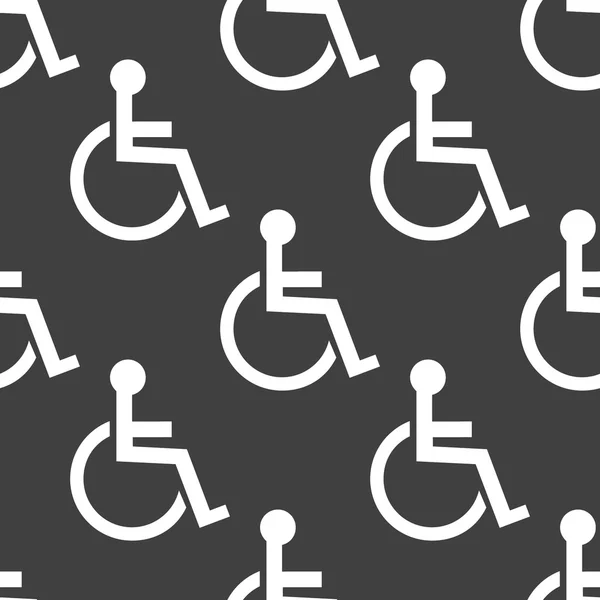 Handicap web pictogram. platte ontwerp. naadloze patroon. — Stockvector