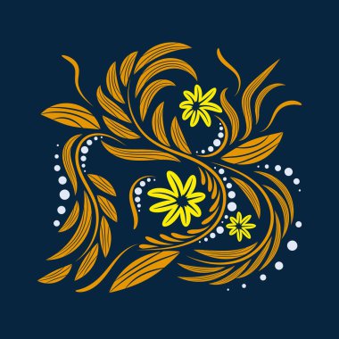 Halk çiçekleri çiçek desenli çiçekler soyut sanat eserleri