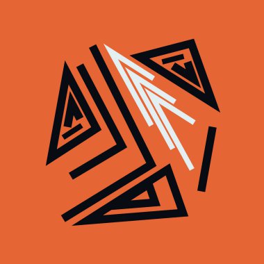 Sihirli rünler mistik geometri simya mistik sembolü