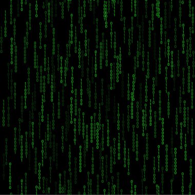 Dark green seamless pattern with binary code clipart