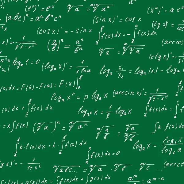 Seamless math elements on school board. — Stock Vector