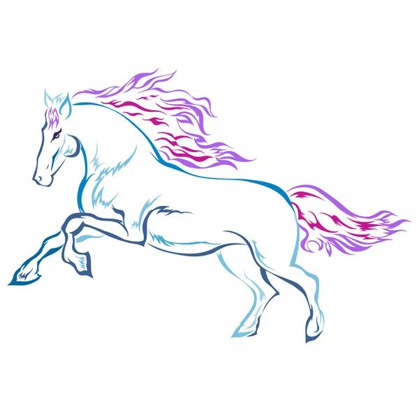 Koń jest symbolem 2014 na białym tle — Wektor stockowy