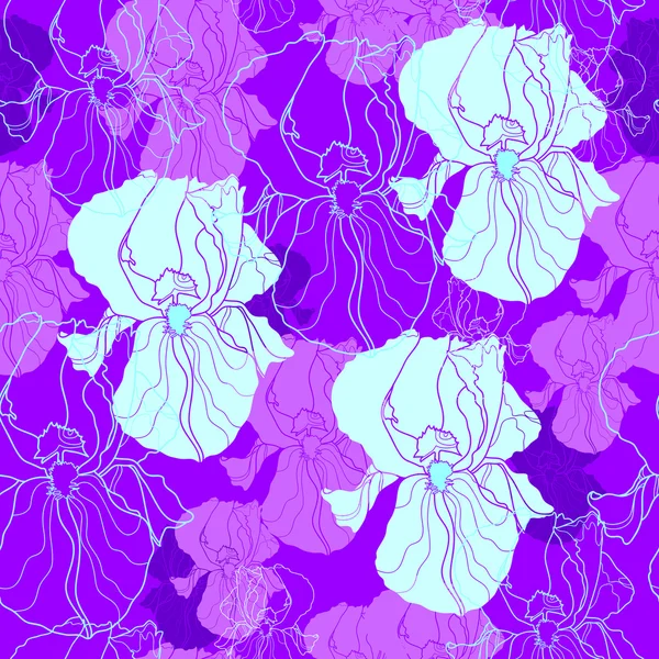 Motif floral sans couture — Image vectorielle