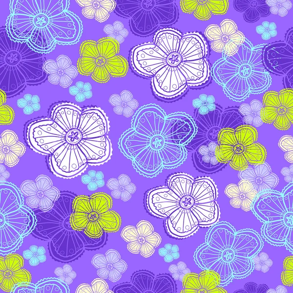 Motif floral sans couture — Image vectorielle