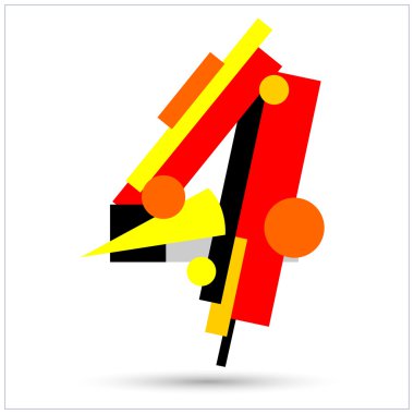 süprematist alfabe. geometrik numaraları