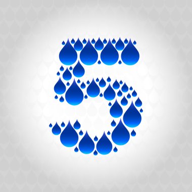 alfabe Su damlacıkları yaptı. sayıları