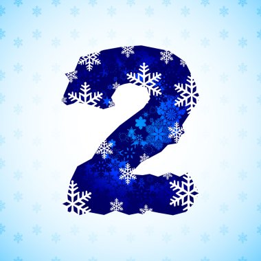 Kış dekorasyonları. kar taneleri sayı yaptı