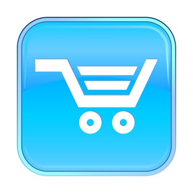 izole mavi web simgesi beyaz zemin üzerine