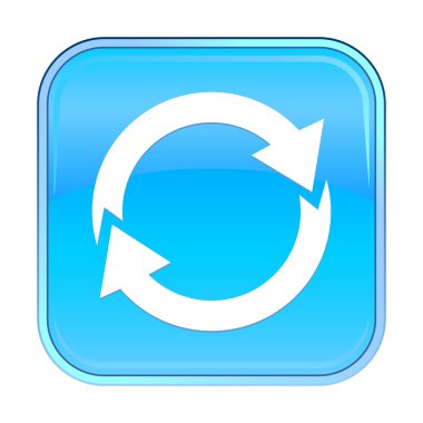 izole mavi web simgesi beyaz zemin üzerine