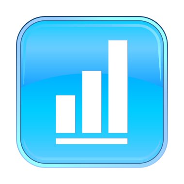 izole mavi web simgesi beyaz zemin üzerine