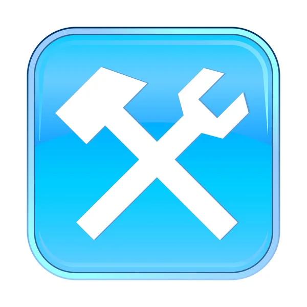 Isolierte blaue Web-Symbol auf weißem Hintergrund — Stockvektor