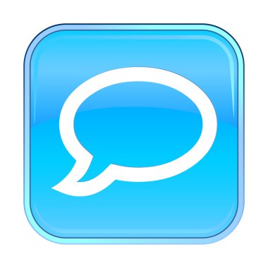 izole mavi web simgesi beyaz zemin üzerine.