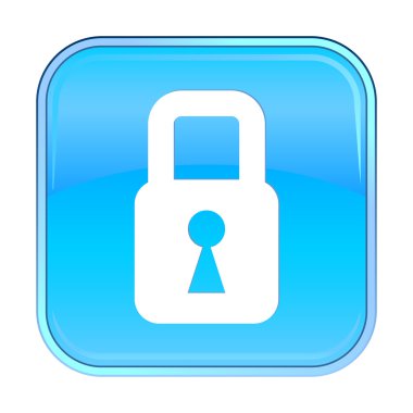 izole mavi web simgesi beyaz zemin üzerine.