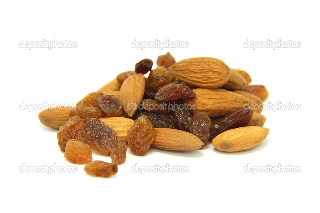 Almonds and raisins