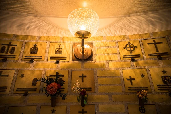 Stoccolma Svezia Interno Del Columbarium Nella Uppenbarelse Kyrka Chiesa Dell — Foto Stock