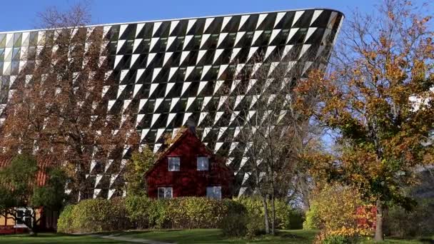 Estocolmo Suecia Edificio Aula Una Casa Roja Los Grunds Del — Vídeos de Stock