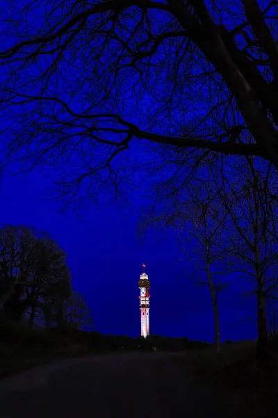Στοκχόλμη Σουηδία Πύργος Kaknas Tornet Kanas Νύχτα — Φωτογραφία Αρχείου