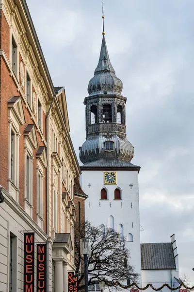 Aalborg Dinamarca Iglesia Budolfi Centro Ciudad — Foto de Stock