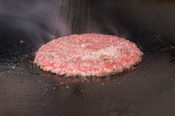 Stockholm, Sweden A burger on the grill
