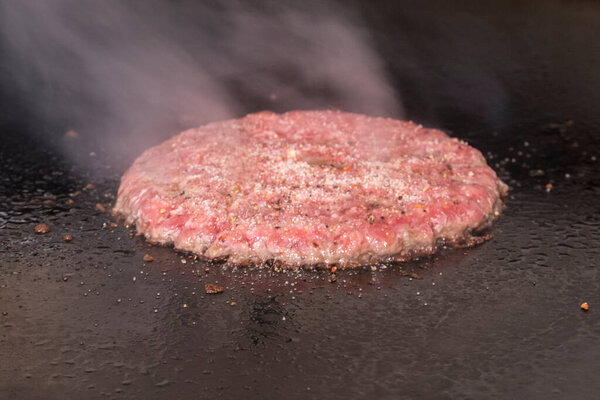 Stockholm, Sweden A burger on the grill