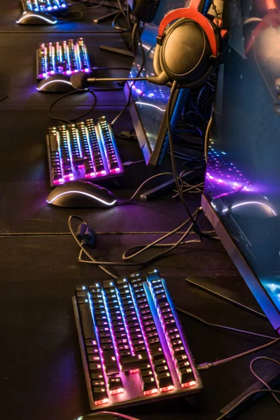 Компьютеры Зале Нового Игрового Центра Space Stockholm Открытого Ноябре — стоковое фото
