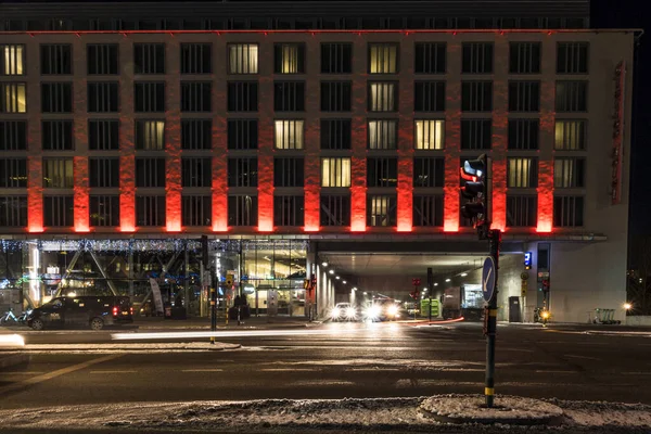 Stockholm Suède Quartier Skanstull Nuit — Photo