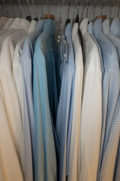 Dress Shirts Closet — Stockfoto