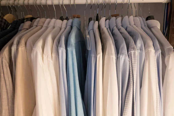 Dress Shirts Closet — Stockfoto